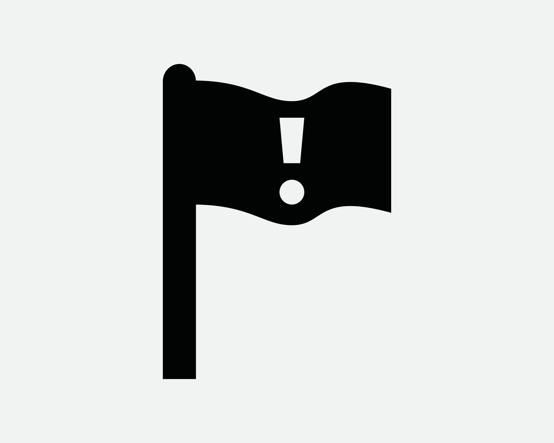 Alert Flag Icon. Danger Caution Warning Safety Banner Protection