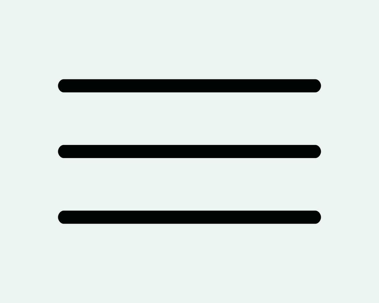hamburguesa menú icono. web sitio web aplicación navegar navegación botón ux ui usuario interfaz desplegable soltar abajo Tres líneas negro blanco símbolo firmar vector eps