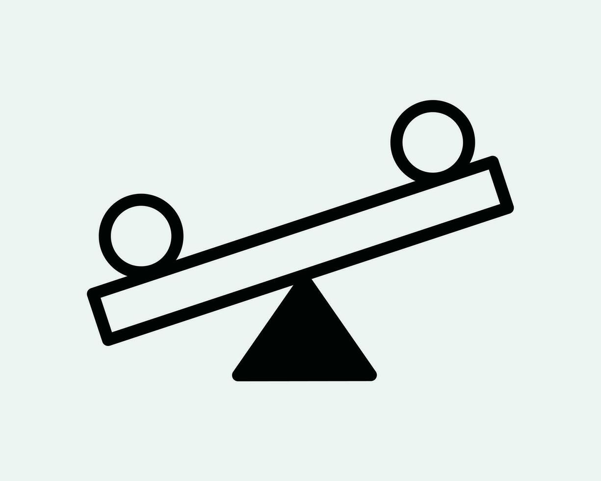 Scale Balance Icon. See Saw Fair Justice Judgement Balancing Weight