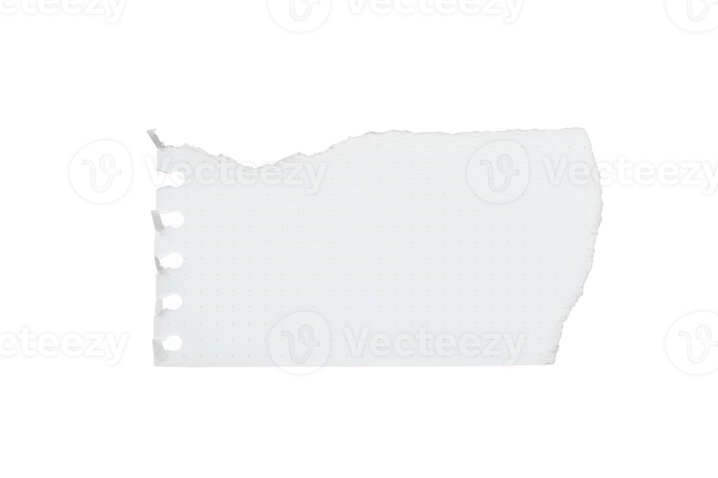 close up of a white ripped piece of paper with copyspace. torn paper isolated transparent png