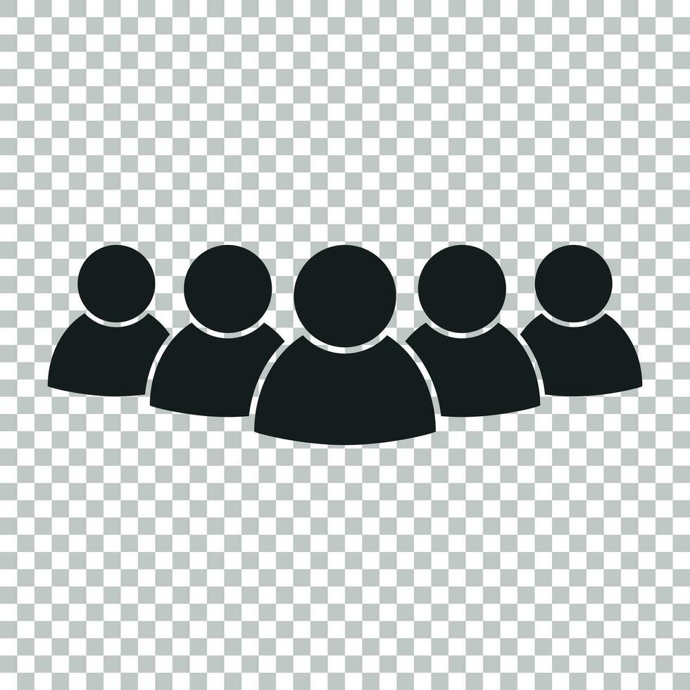 Group of people vector icon. Persons icon illustration.