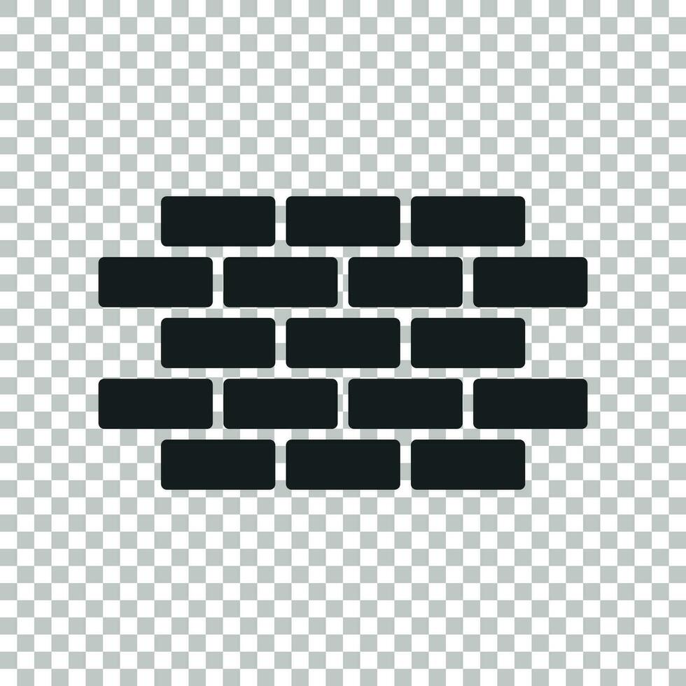 Wall brick icon in flat style isolated on isolated background. Wall symbol illustration. vector
