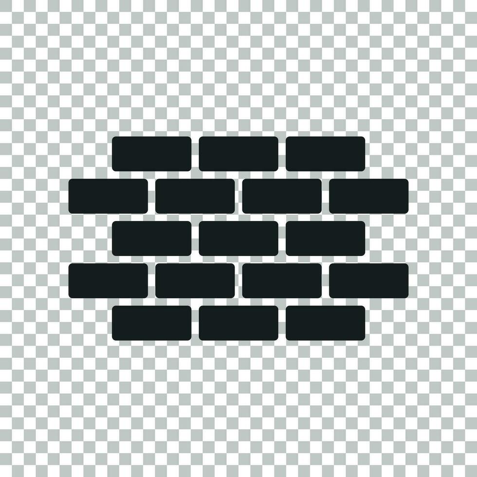 Wall brick icon in flat style isolated on isolated background. Wall symbol illustration. vector