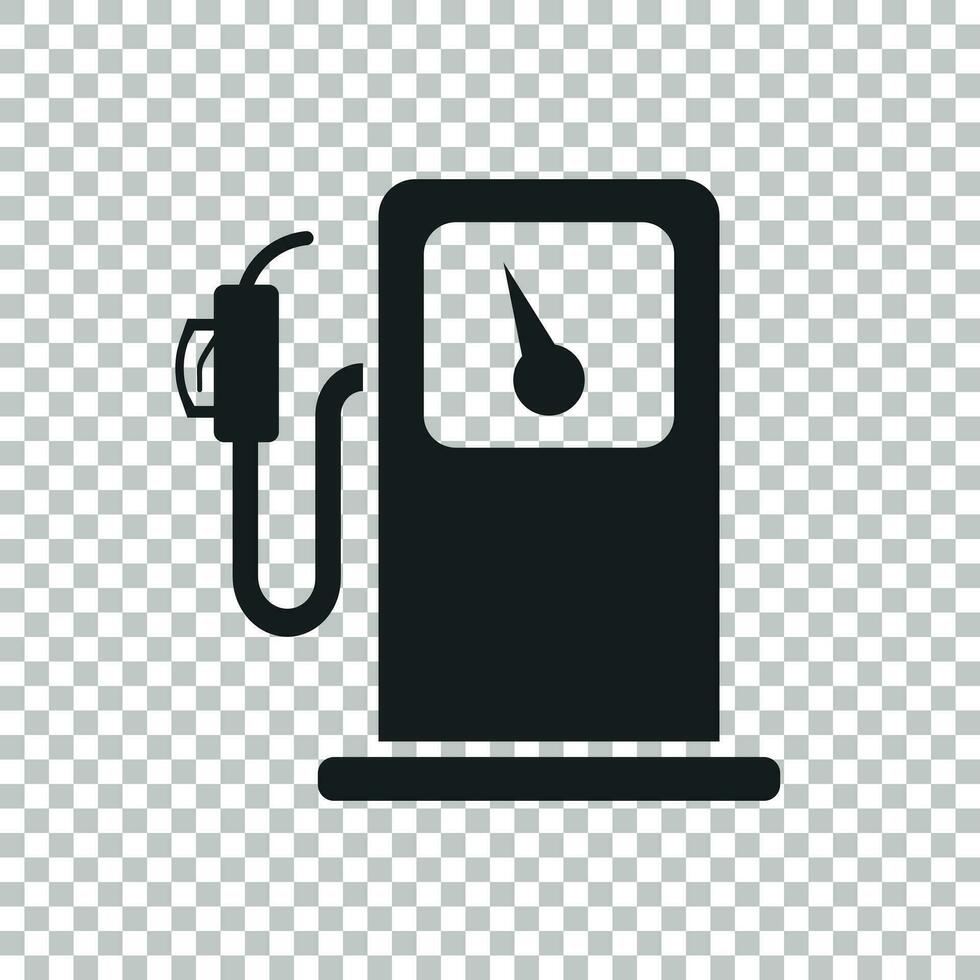 Fuel gas station icon. Car petrol pump flat illustration. vector