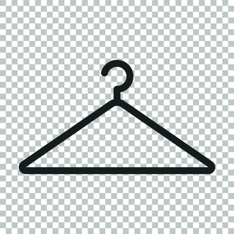 Hanger vector icon. Wardrobe hander flat illustration.
