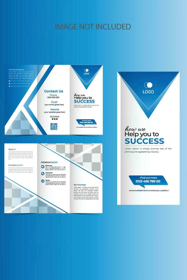Vector A4 brochure design template, modern vector tri fold design template, corporate brochure design template