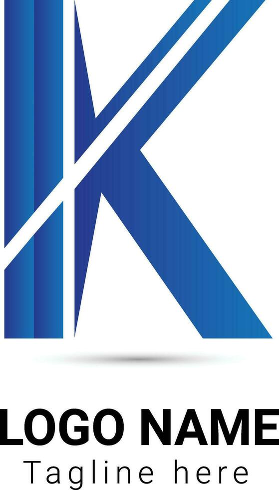 Modern corporate logo design template, letter logo arrow design template with abstract k shape vector