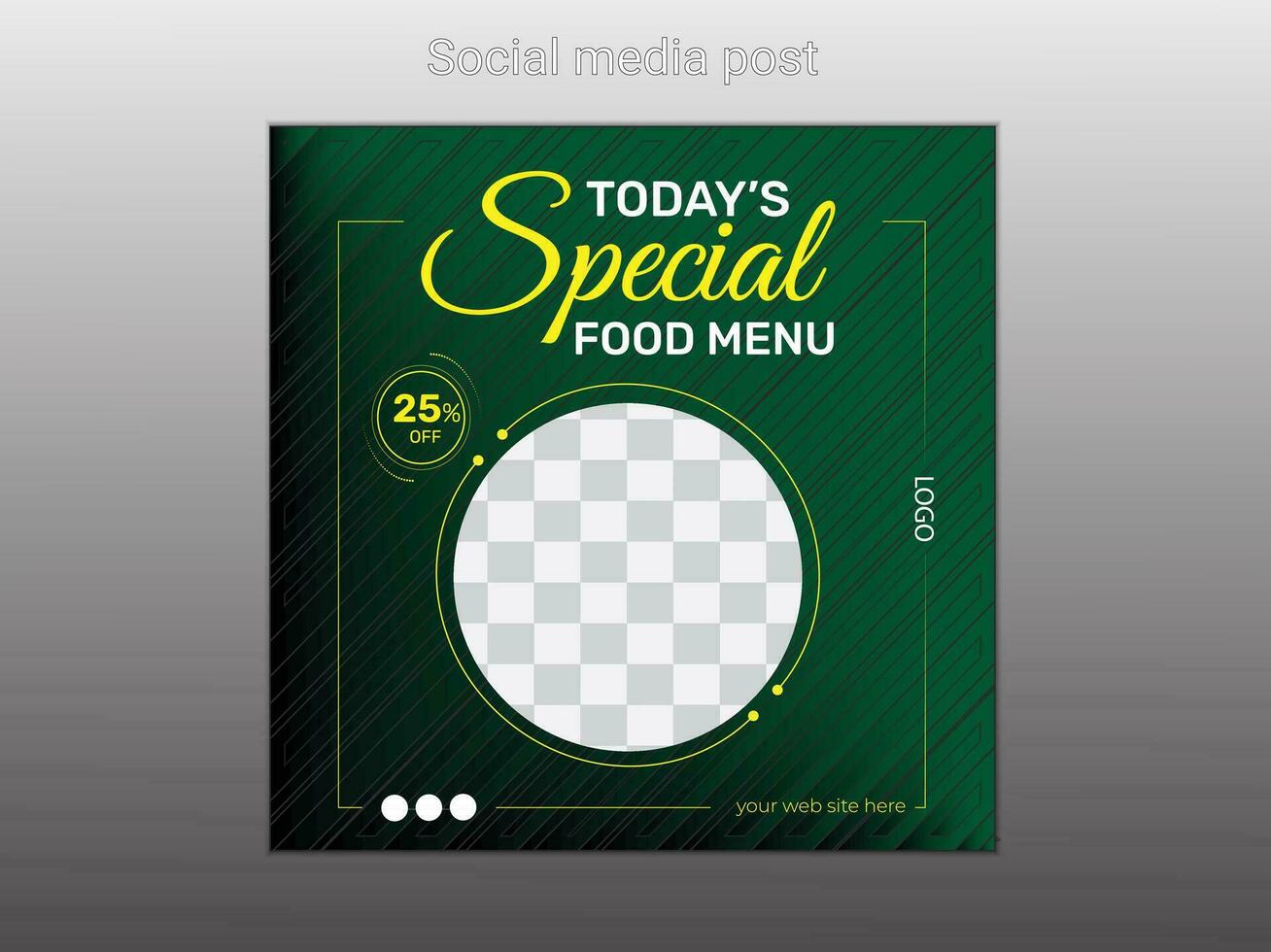 Modern set of Editable square banner template design for food post. Suitable for Social Media Post restaurant Promotion food design template vector