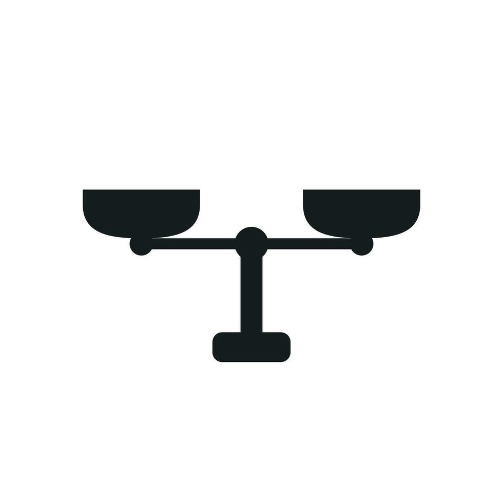 Scale weigher vector icon. Weigher, balance sign illustration.