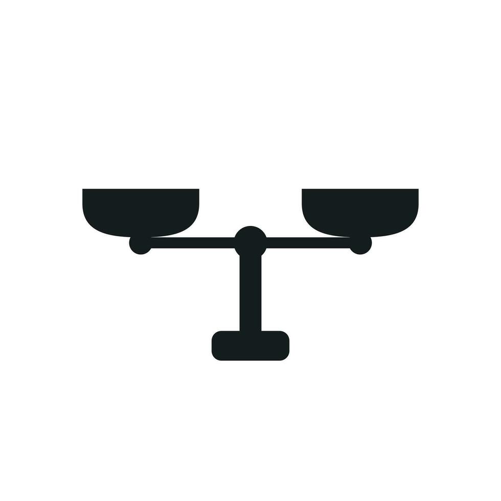 Scale weigher vector icon. Weigher, balance sign illustration.