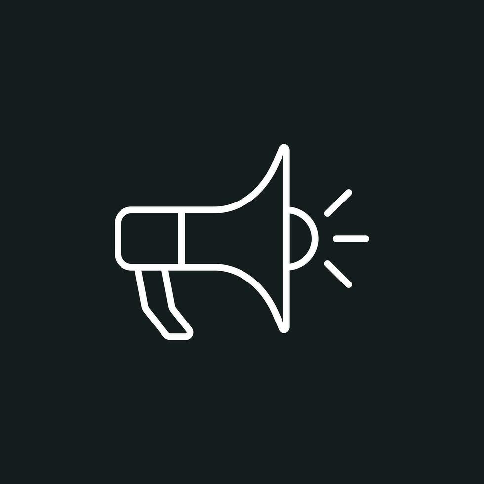 Megaphone flat vector icon. Bullhorn symbol logo illustration.