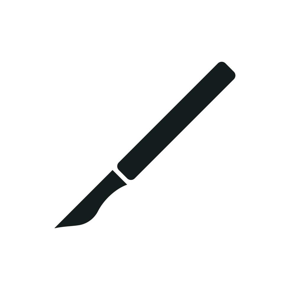 Medical scalpel vector icon. Hospital surgery knife sign illustration
