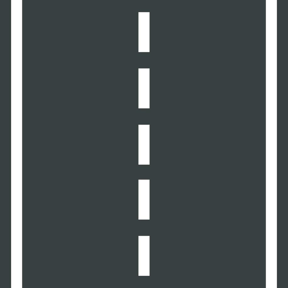 Straight road with white markings vector illustration. Highway road icon.