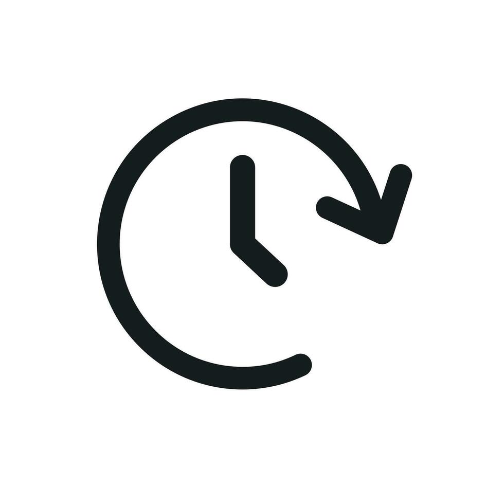 Clock time vector icon. Timer 24 hours sign illustration.