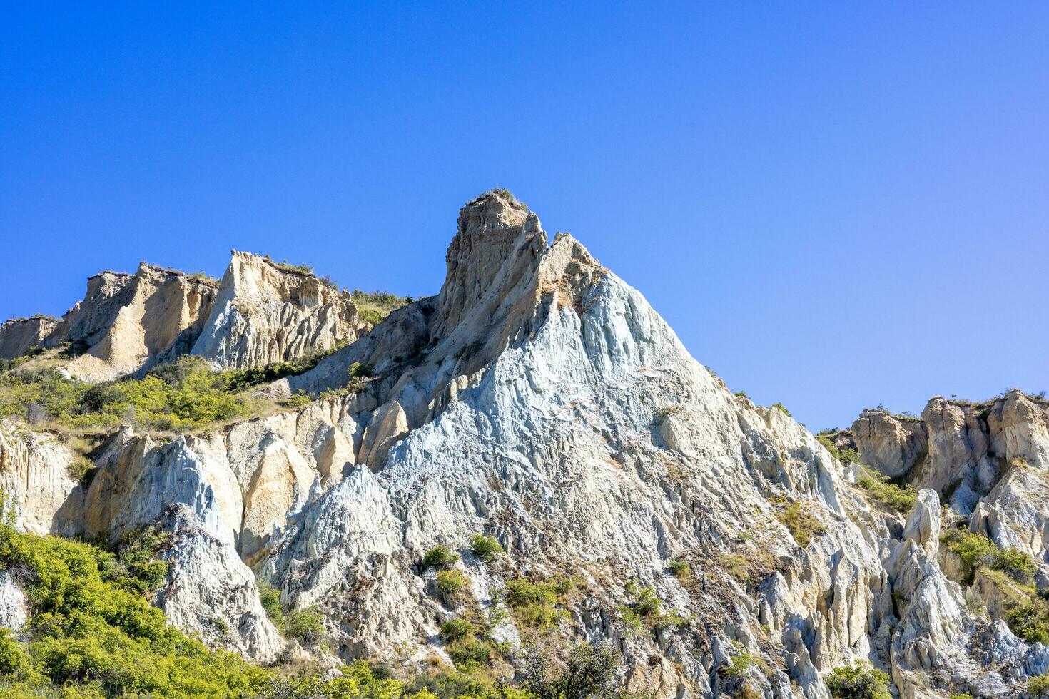 arcilla acantilados, sur isla, nuevo Zelanda foto