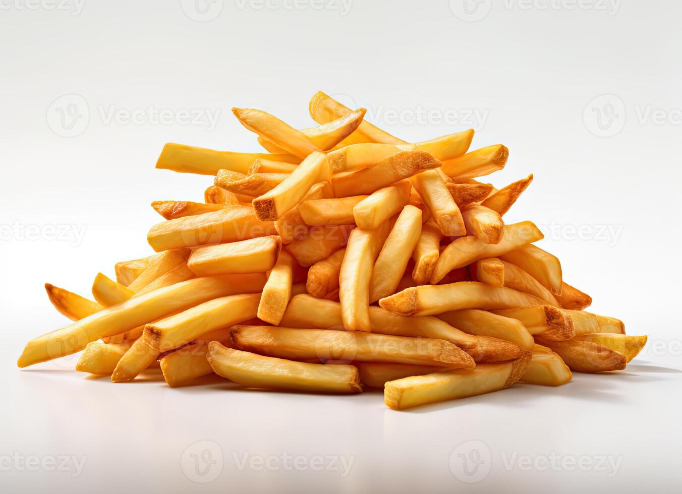 potato fry on isolated background created with technology photo
