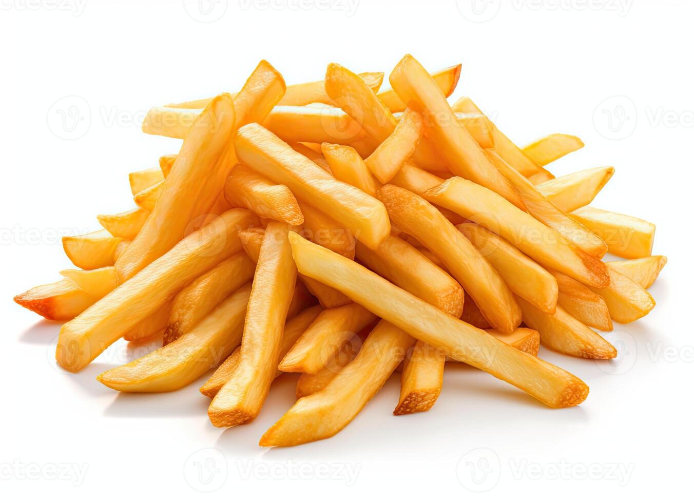 potato fry on isolated background created with technology photo