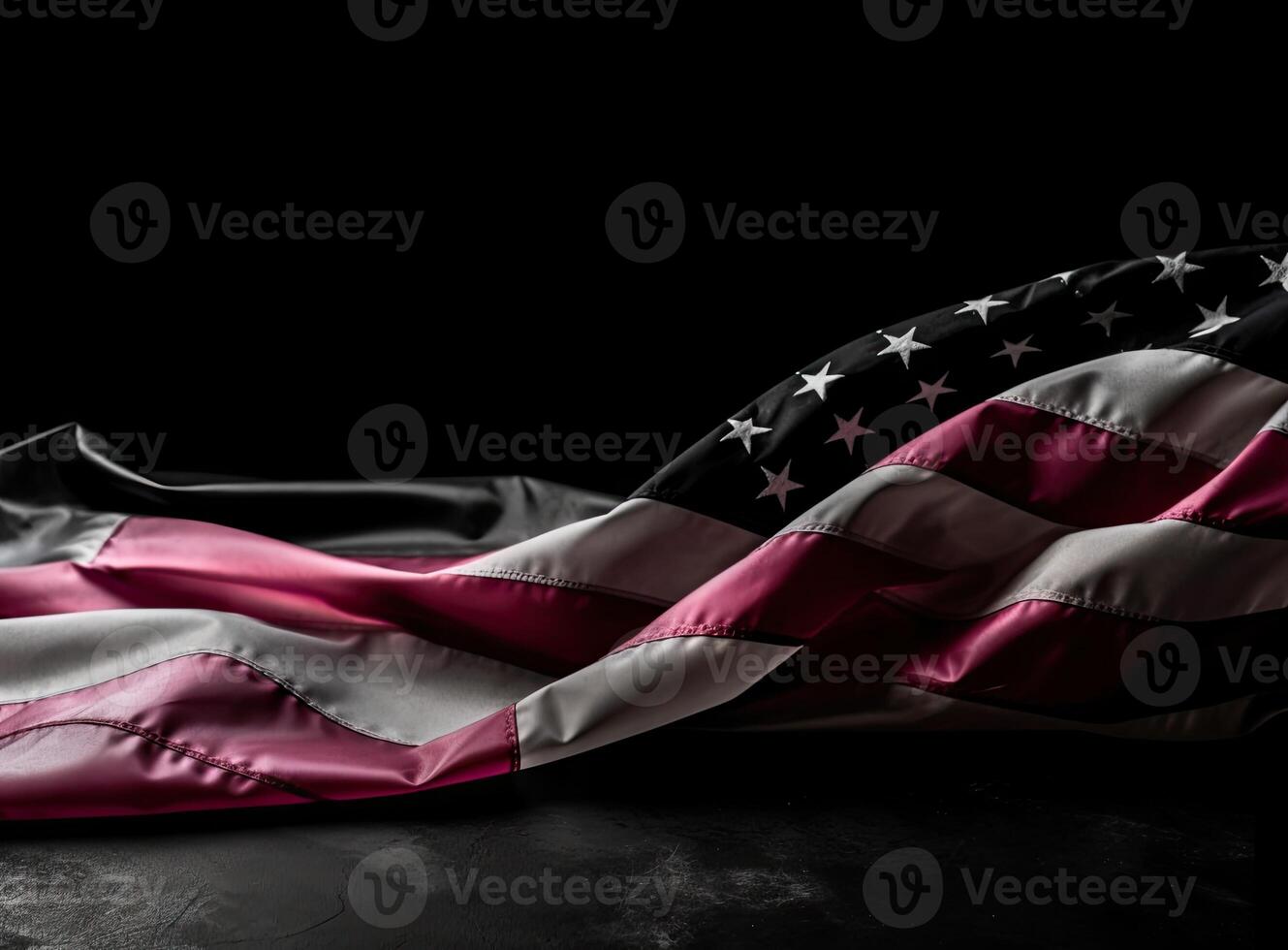 American Flag Wave Close Up for Memorial Day or 4th of July created with technology. photo