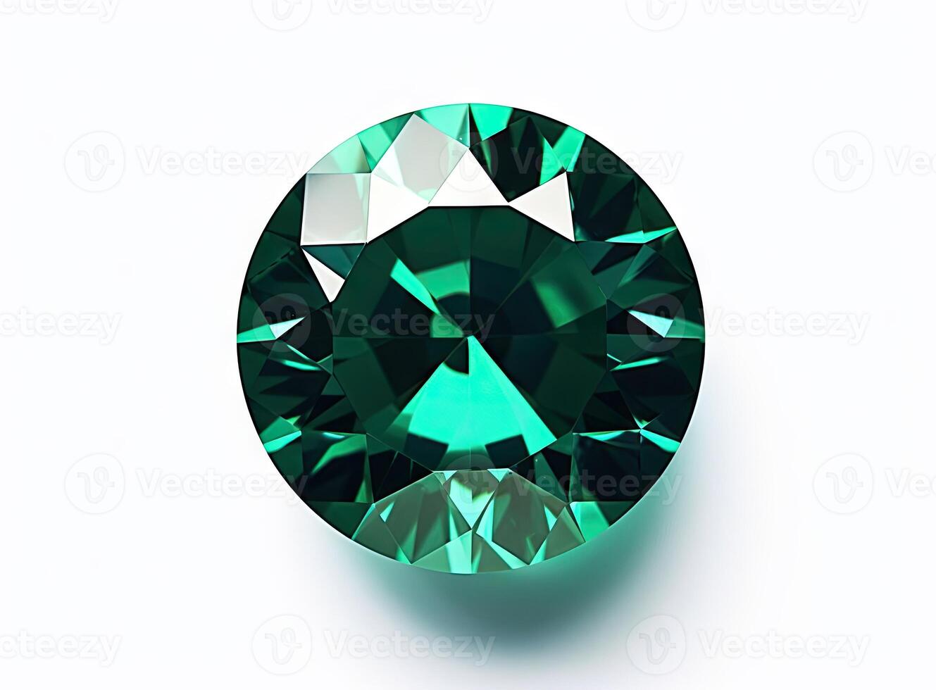 green emerald sapphire precious gemstone isolated on white background created with technology photo