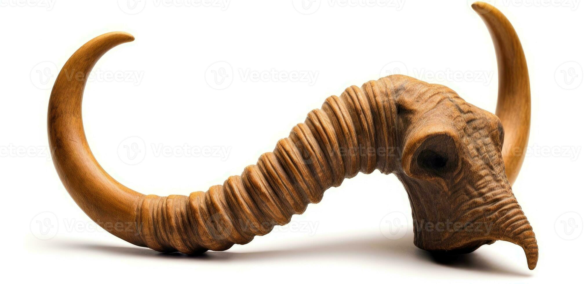 old horn isolated on white background created with Generative AI technology photo