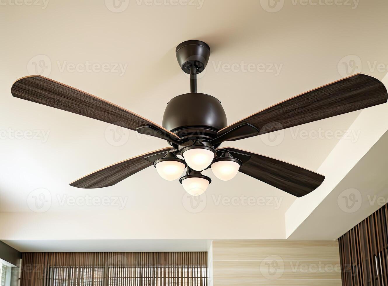 Electric ceiling fan created with technology photo