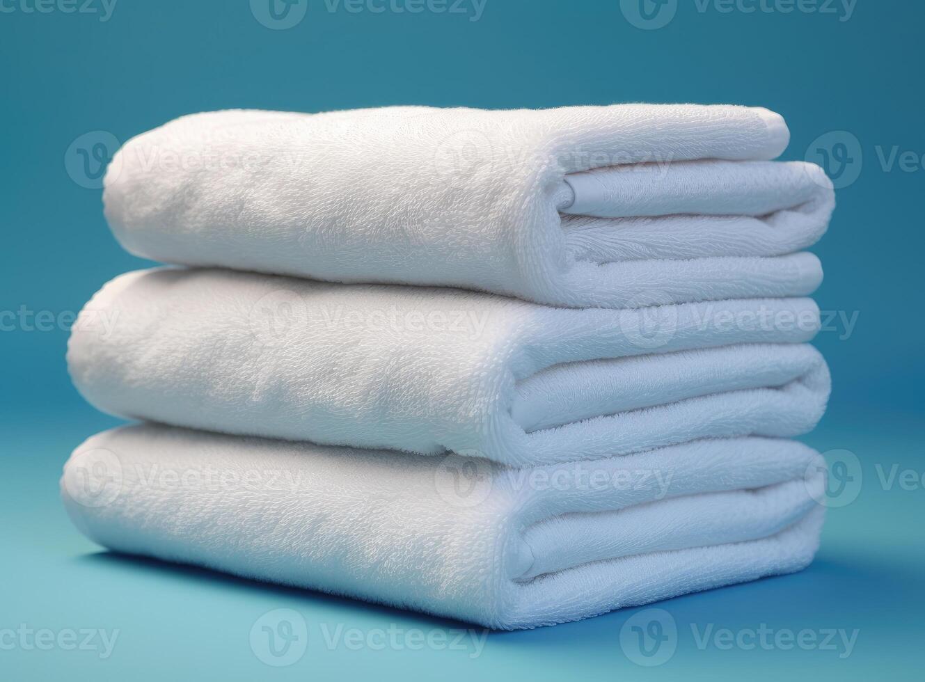 White clean towels in bathroom created with technology photo