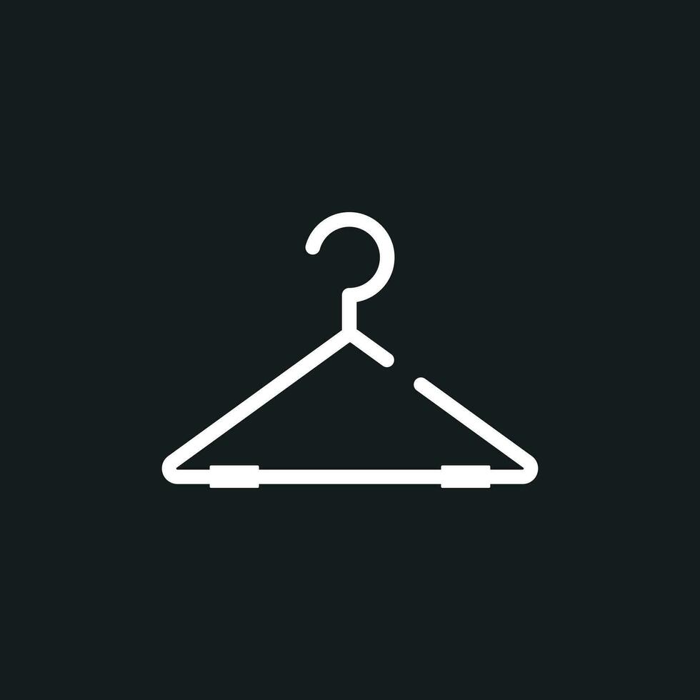 Hanger vector icon. Wardrobe hander flat illustration.