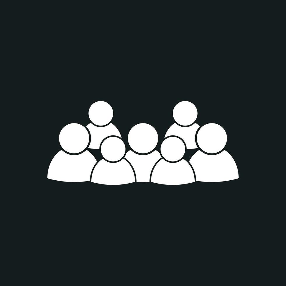 Group of people vector icon. Persons icon illustration.