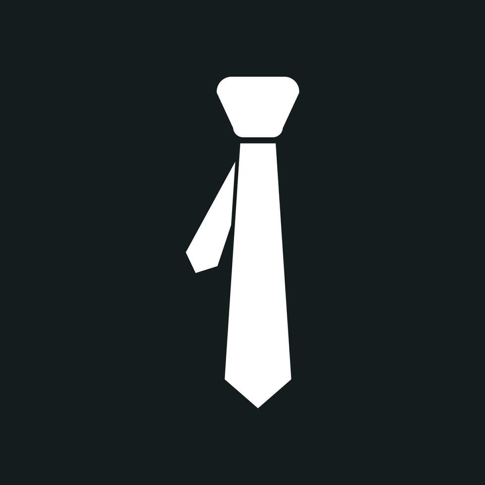 Tie flat icon. Necktie vector illustration.