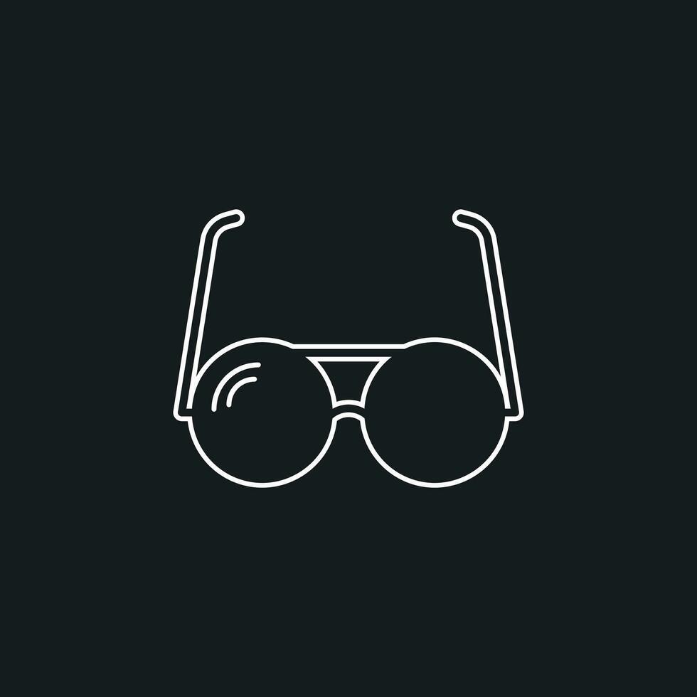 Sunglass vector icon in line style. Eyewear flat illustration.