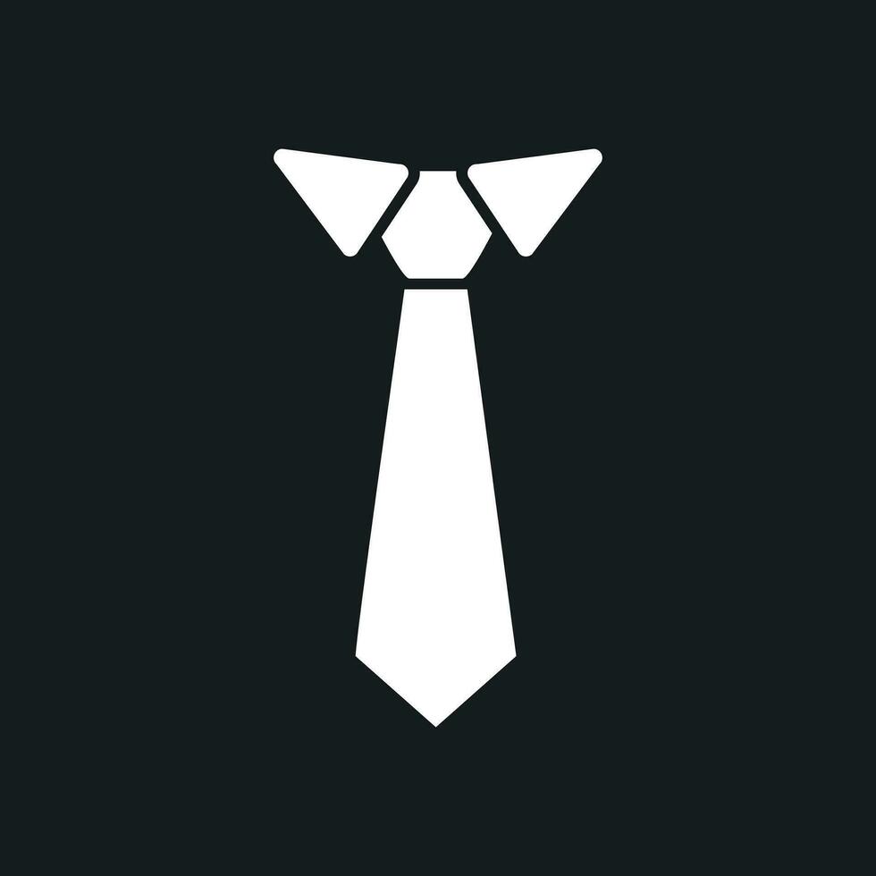 Tie flat icon. Necktie vector illustration.