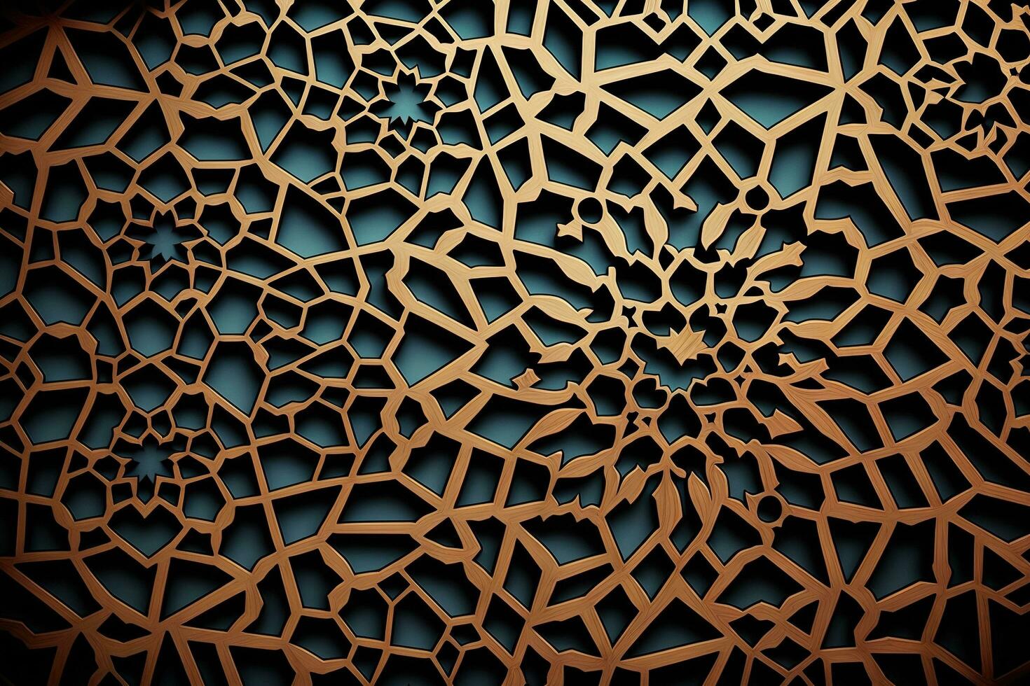 An Islamic Arabian pattern background generated by AI photo