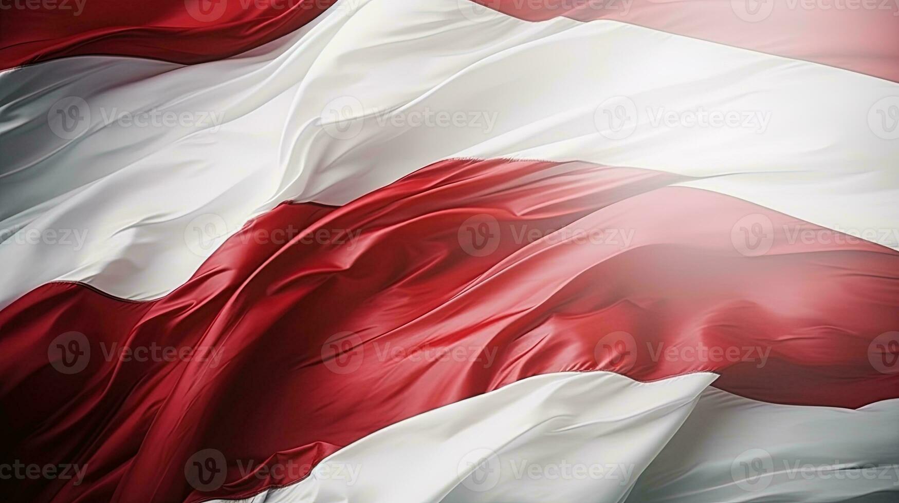 Background of the red and white flag waving, generated by AI photo