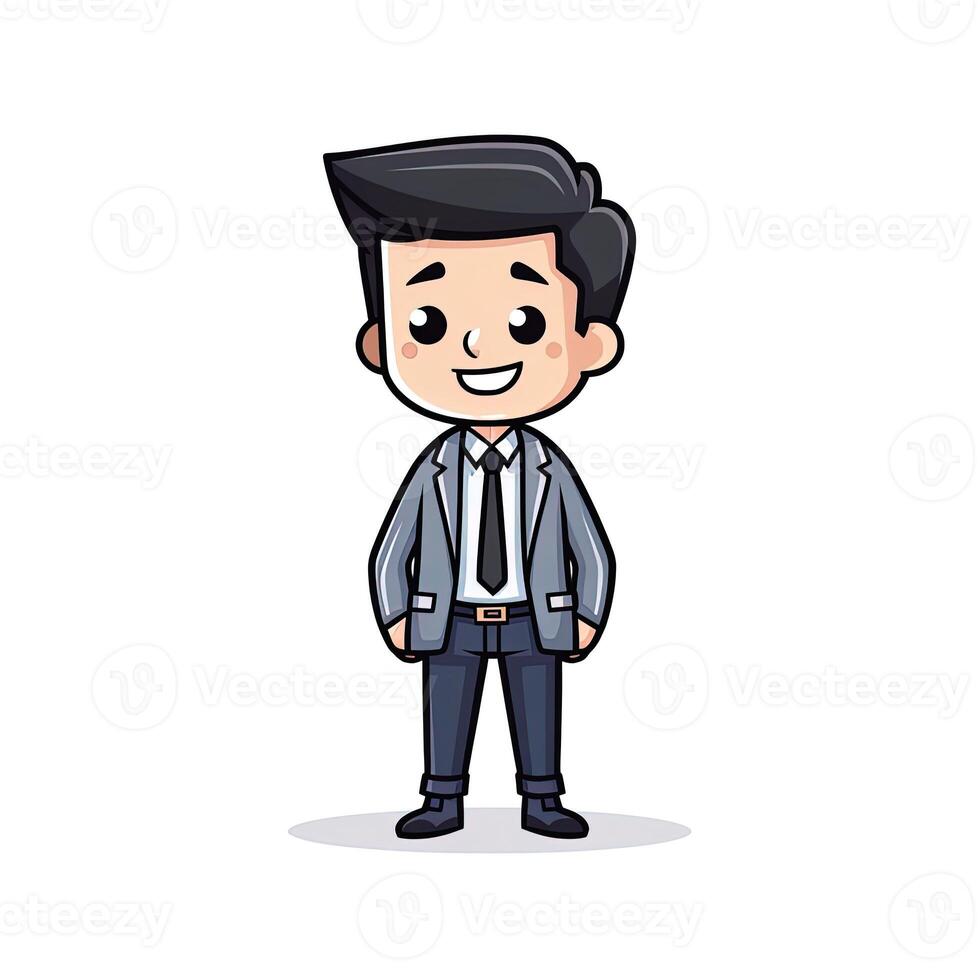 Vector illustration of a businessman in a stylish dress and tie, generated by AI photo