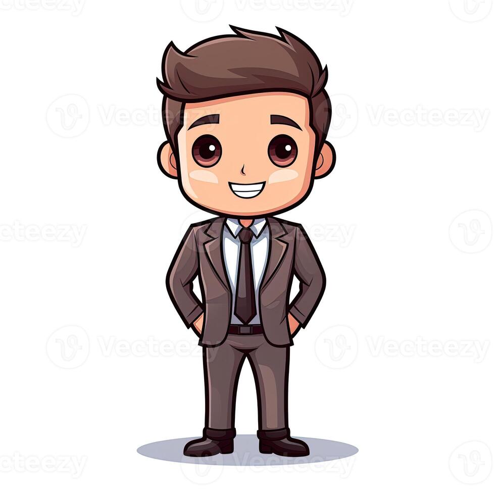 Vector illustration of a businessman in a stylish dress and tie, generated by AI photo