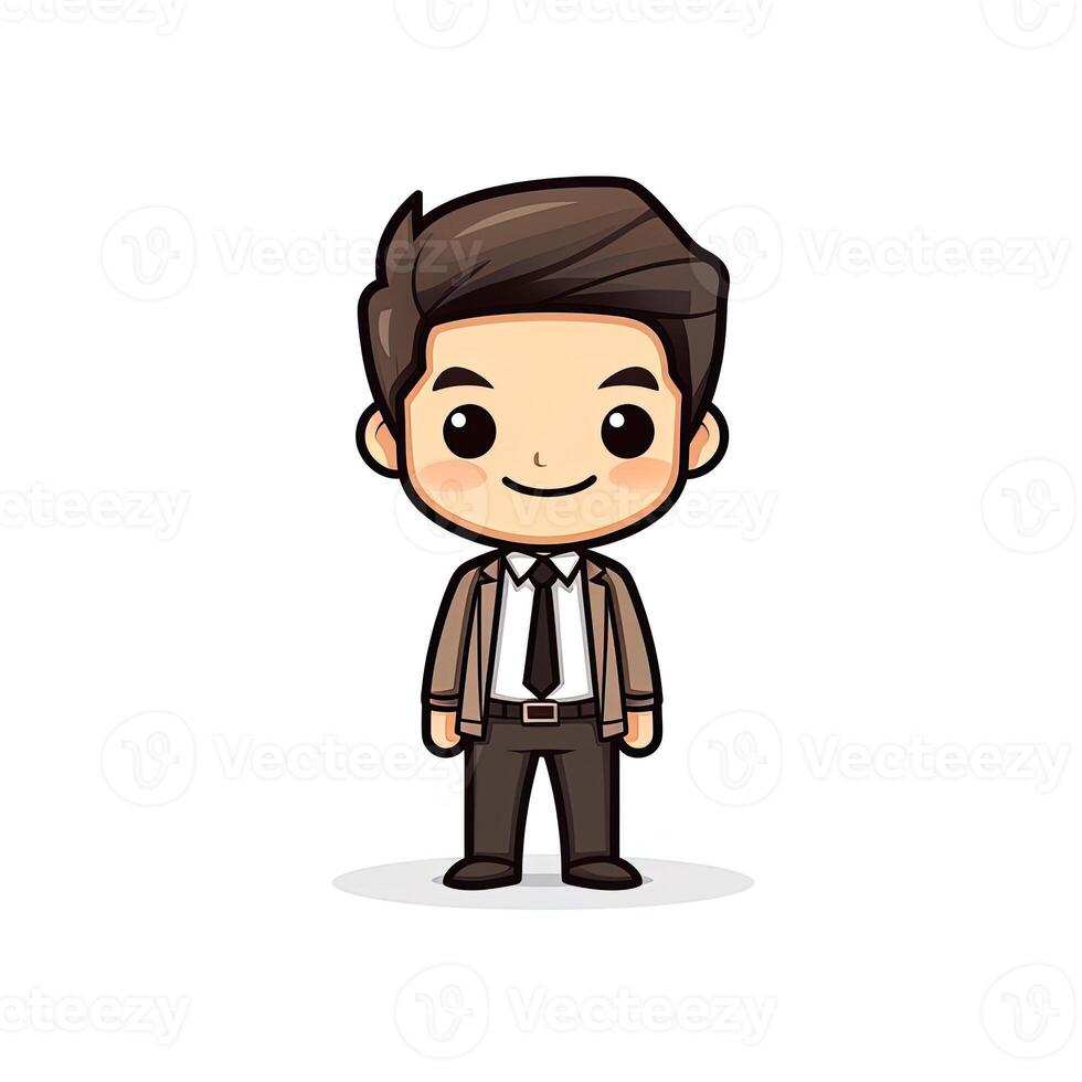 Vector illustration of a businessman in a stylish dress and tie, generated by AI photo