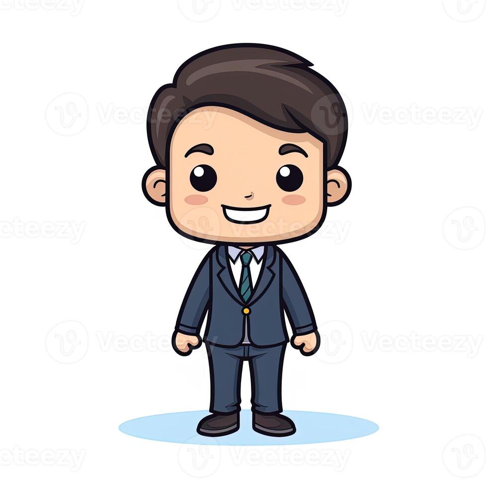 Vector illustration of a businessman in a stylish dress and tie, generated by AI photo