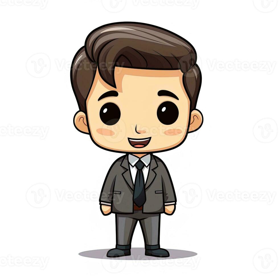 Vector illustration of a businessman in a stylish dress and tie, generated by AI photo