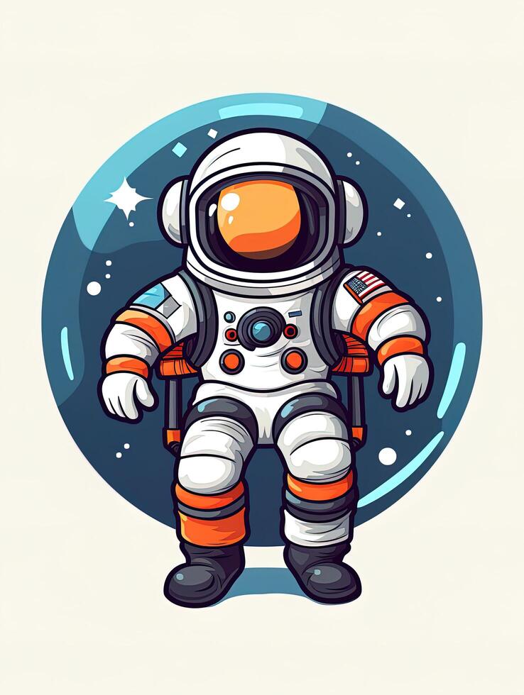 Vector background of an astronaut, generated by AI photo