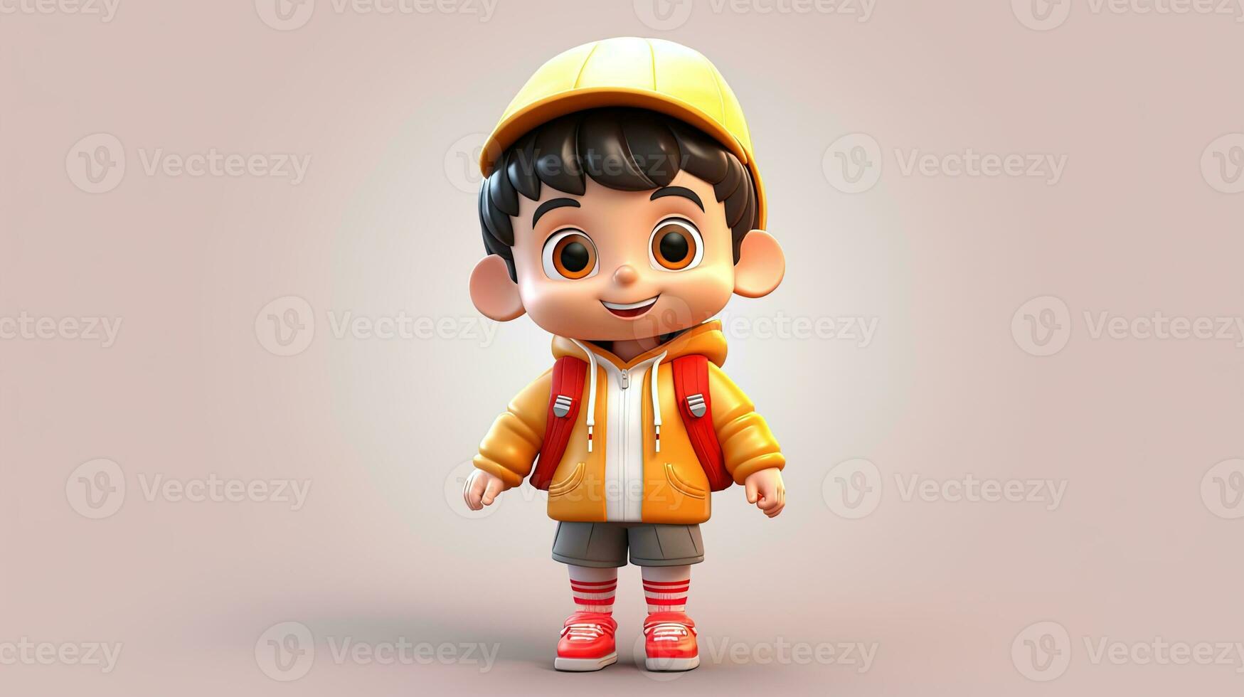 Vector illustration of a boy character for children, generated by AI photo