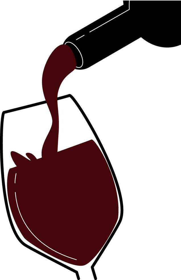 rojo vino vaso icono copa logo cristalería icono vector ilustración