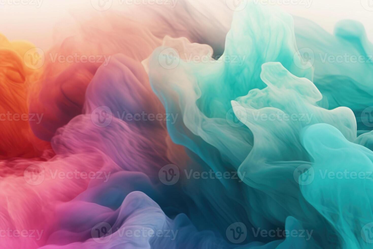 Ethereal transparent background. Wavy abstract blurred iridescent light backdrop. photo