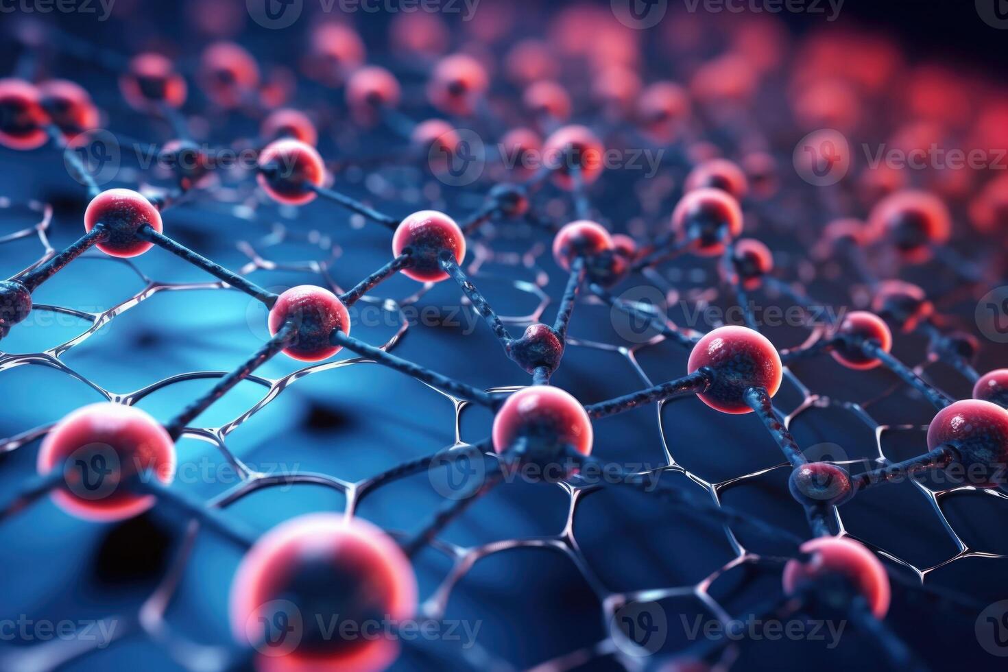 Structure of lattice connecting atoms. Molecule in hi tech style. photo