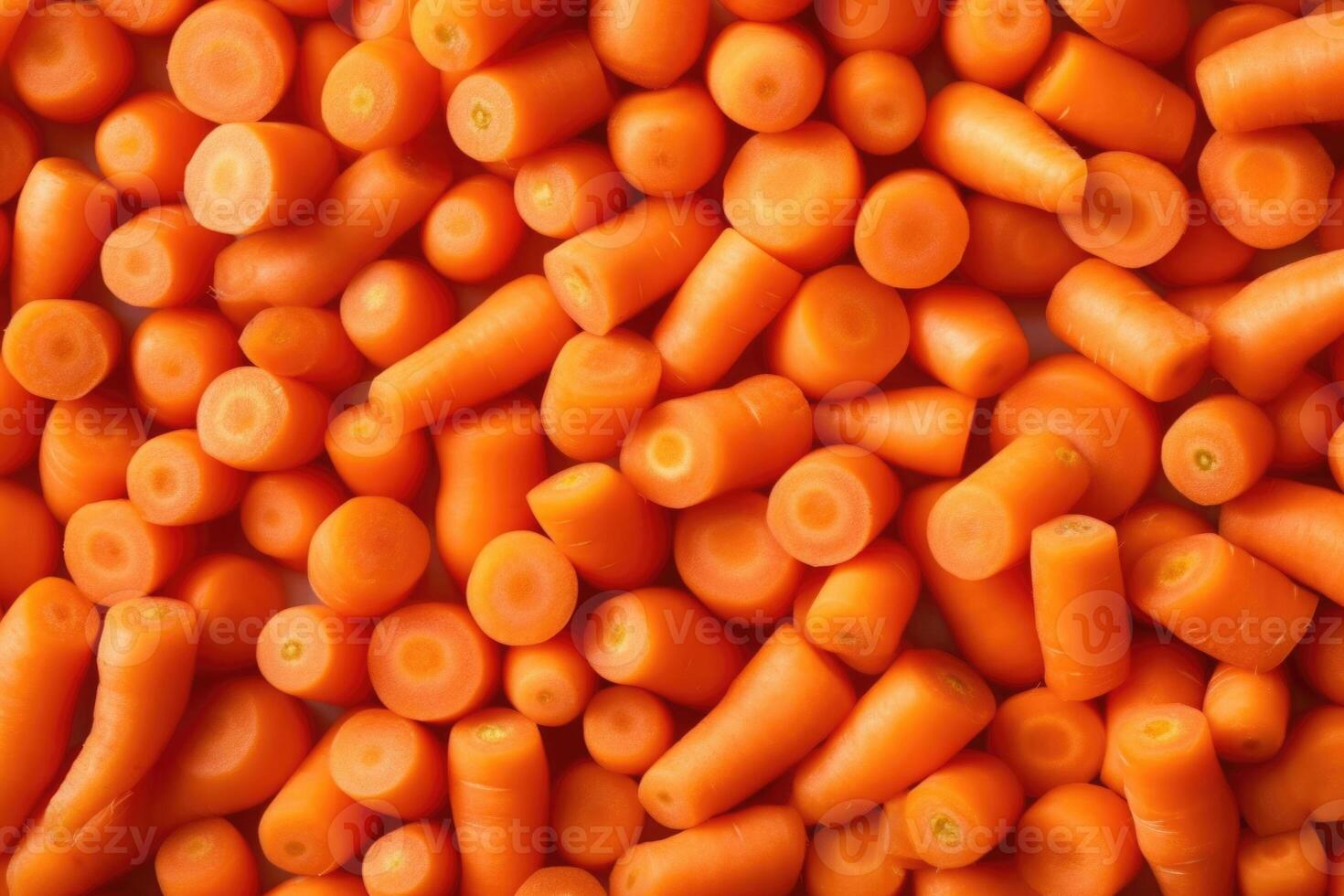 Fresh raw peeled carrot slices. Food background. photo