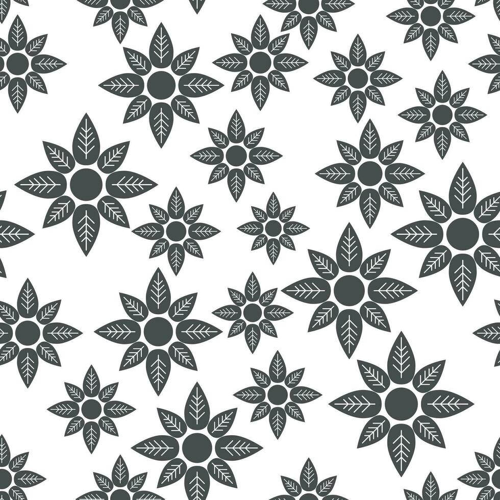 Flower seamless pattern background icon. Flat vector illustration. Flower sign symbol pattern.