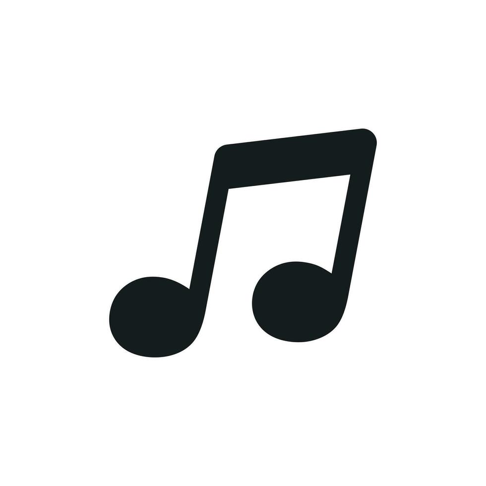 Vector music icon. Sound note illustration.