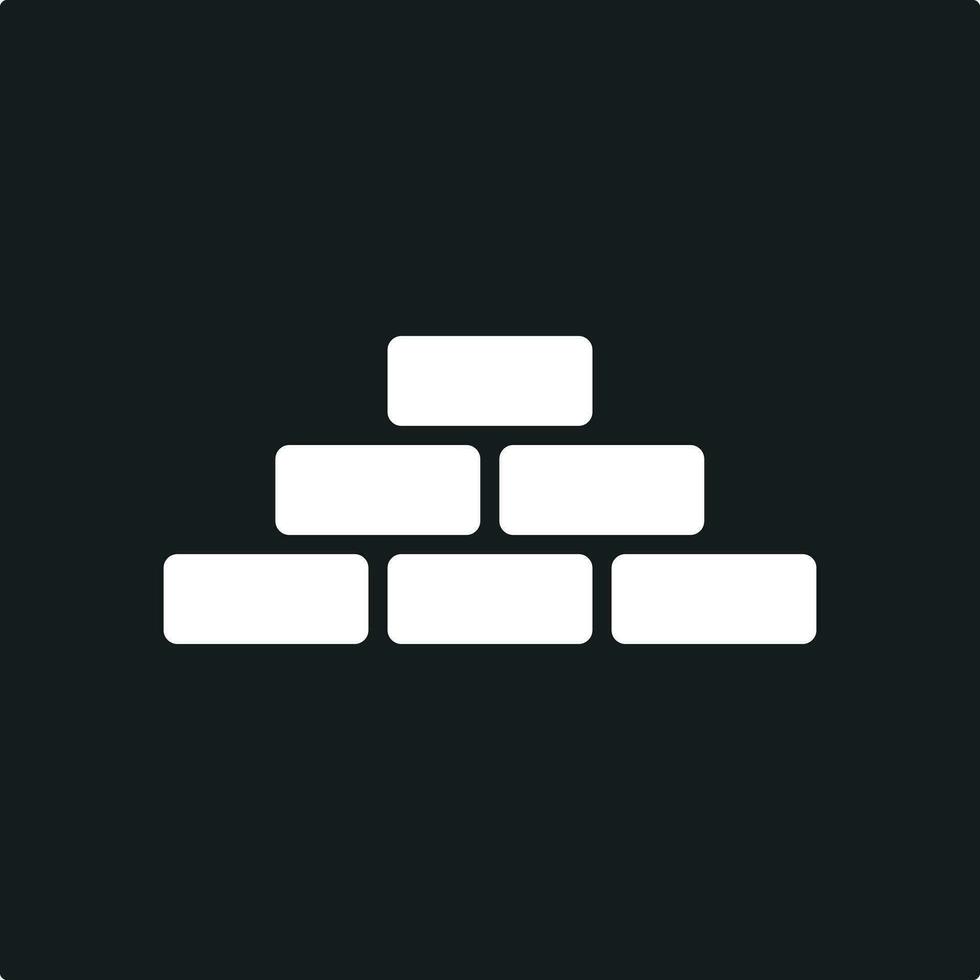 Wall brick icon in flat style isolated on black background. Wall symbol illustration. vector