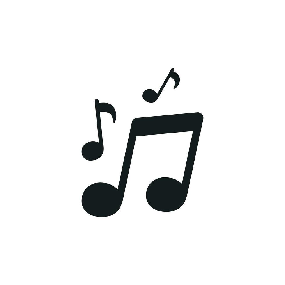 Vector music icon. Sound note illustration.