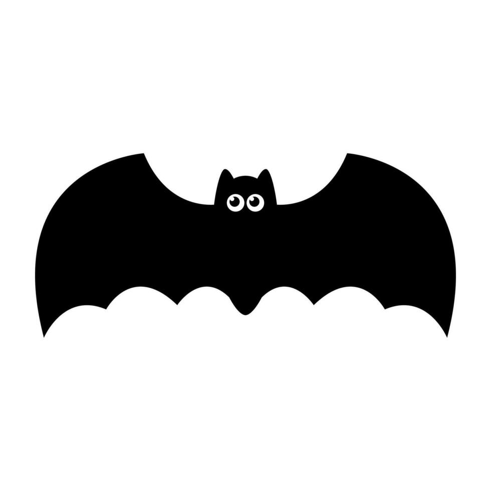 Cute flying bat cartoon halloween. vector