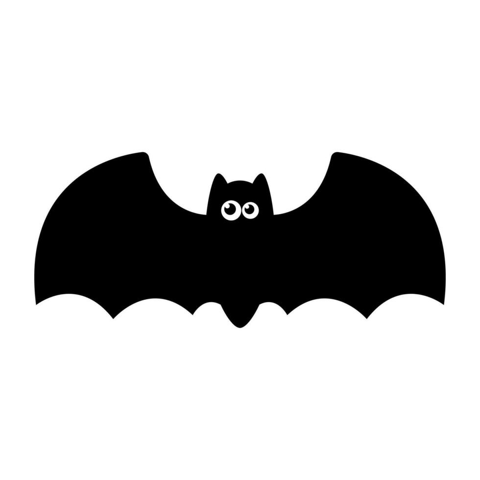 Cute flying bat cartoon halloween. vector